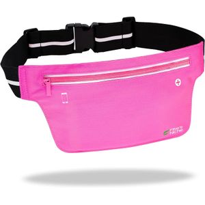 Fitter's Niche Riñonera UltraSlim – Bolsa resistente al agua, cinturón elástico reflectante – Se adapta a cinturas de 24 a 43 pulgadas