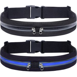 Riñoneras para correr para mujeres y hombres, Estrecho negro y azul, Cinturón deportivo