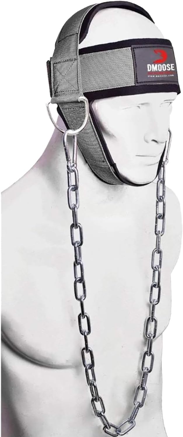 Arnés De Cuello Acolchado - Entrenador De Fuerza Para Cuello, Con Cuerda De 95 Cm, Ajustable