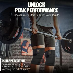 Correas de rodilla para hombre y mujer, rodilleras elásticas para levantamiento de pesas, ideal para sentadillas, correas de gimnasio para