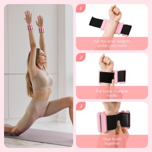 Juego de 2 pesas para tobillo, pesas ajustables para muñeca y tobillo para mujeres, hombres, niños, entrenamiento de fuerza, piernas y brazos