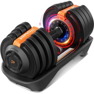 Adjustable Dumbbell Set, 40LB to 3LB Weight Set, 12 Free Weights Adjustable Dumbbell Set for Home Gym with Tray 1-Sec Fast Adjustable for Men Women