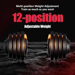 Adjustable Dumbbell Set, 40LB to 3LB Weight Set, 12 Free Weights Adjustable Dumbbell Set for Home Gym with Tray 1-Sec Fast Adjustable for Men Women