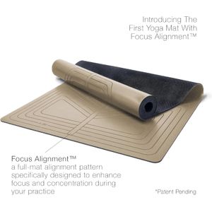agoy Pro+ Warrior - Premium Non-Slip Yoga Mat – Eco-Conscious Design - PU Mat With Wet/Dry Grip+ - Focus Alignment - Lazer-Etched Technology - A