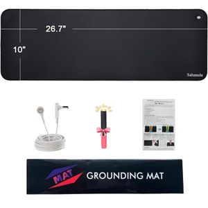 Alfombrilla de tierra antideslizante para escritorio y cama, 10 x 26.7 pulgadas, terapia de energía equilibrada para mejorar el sueño