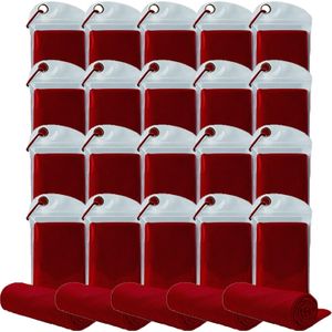 Paquete de 20 toallas refrescantes de 40 x 12 pulgadas, toalla de hielo para cuello y cara, microfibra fría con bolsa transpirable para yoga