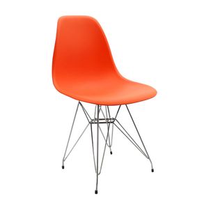 Silla Boxbit DKR Metal Tipo Eames para comedor Naranja