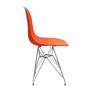 Silla Boxbit DKR Metal Tipo Eames para comedor Naranja