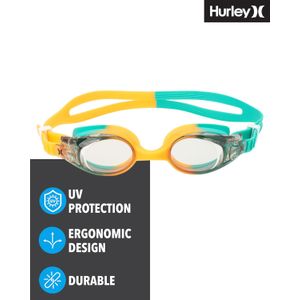 Hurley Gafas de natación para niños, paquete de 2/3 unidades, sin fugas, antiniebla, protección solar, gafas de natación ultraajustadas para niños (a