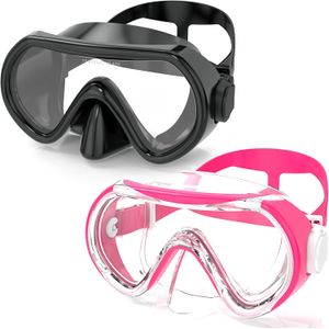 Gafas de natación para niños, máscara de natación para niños con cubierta de nariz para niños y jóvenes de 3 a 15 años, lente antiroturas sin fugas