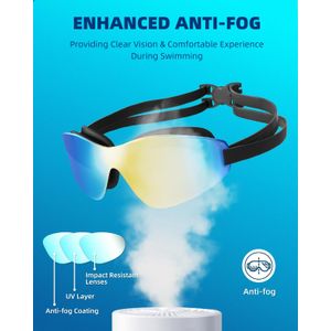 Tripsky Gafas de natación, gafas de natación polarizadas sin montura para adultos, hombres, mujeres y jóvenes