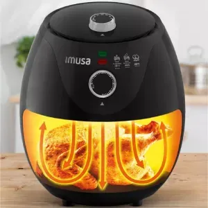Freidora De Aire Imusa Air Fryer Esencial 3,2 Litros Negro