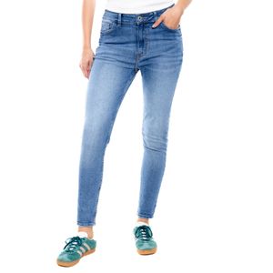 Medium Waist Skinny Fit Jeans Tono Claro