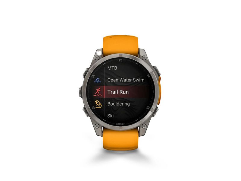 Reloj Garmin Fenix 47mm Amoled Zafiro Titanio Naranja Agaval
