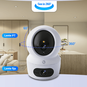 Cámara Robótica Wifi interior Doble lente 2K+