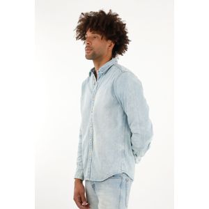 Camisa en denim manga larga para hombre