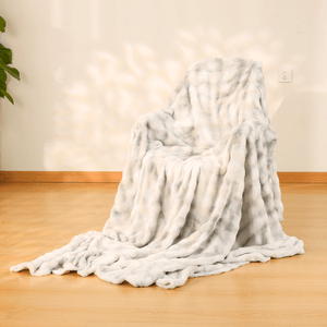 Cobija Alaska Multicolor - Blanco con Azul 180*200cm