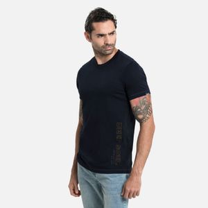 Camiseta Manga Corta Color Azul Noche Para Hombre