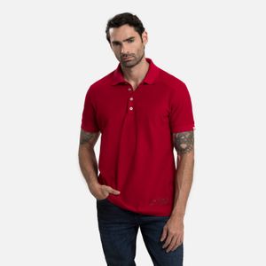 Polo Manga Corta Color Rojo Para Hombre
