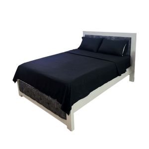 Juego de Sábanas Unicolor  Hogareto Cama King (200x200 cm)