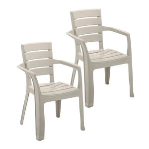 Silla Barú con Brazo Taupé X2