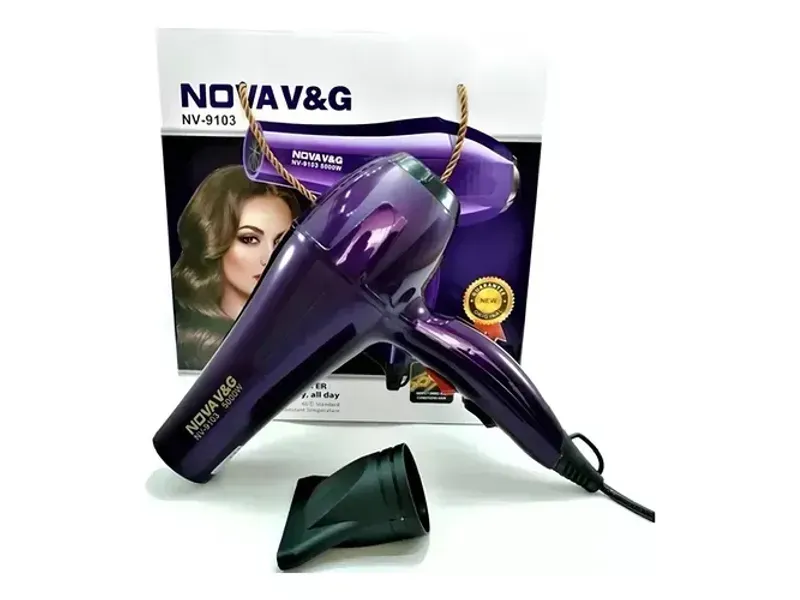 Secador De Cabello Nova Caliente Frio Profesional 5000W