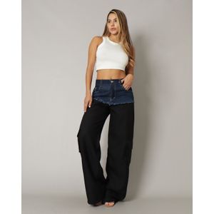 Pantalón con denim-714033