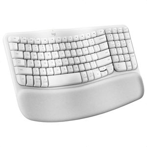 Teclado Ergonómico Inalámbrico Logitech Wave Keys Blanco