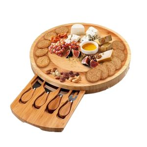Set Tabla De Quesos con Utensilios Mertec Bambú