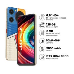 Celular ZTE NUBIA MUSIC 128GB/4GB RAM – Multicolor