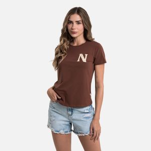 Camiseta Premium Manga Corta Color Brunette Para Mujer