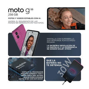 Celular MOTOROLA G55 256GB 8GB Rosa