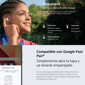 Motorola Moto G04S 128GB /4GB Blk + Audífonos Buds 6 Play Wht