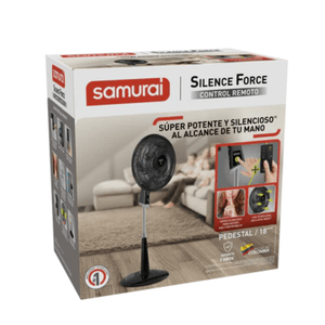 Ventilador Silence Force Control Remoto Pedestal Negro