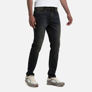 Jean Slim Color Azul Oscuro Para Hombre