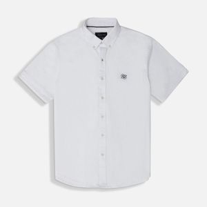 Camisa Manga Corta Color Blanco Para Hombre
