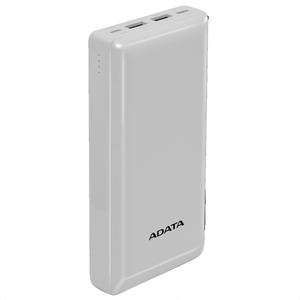 Cargador Smart Power Bank 20000mah Adata C20 USB-CA Blanco