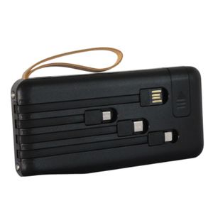 Power Bank Solar Portatil Carga Rapida Con Cables Integrados