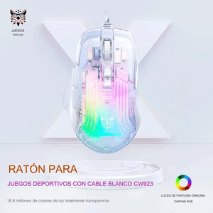 Mouse Onikuma Cw923 Transparente Rgb