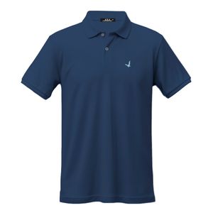 Camiseta Polo Lycra Azul Oscuro