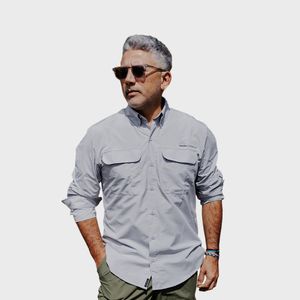 Camisa Extreme Manga Larga Gris Claro