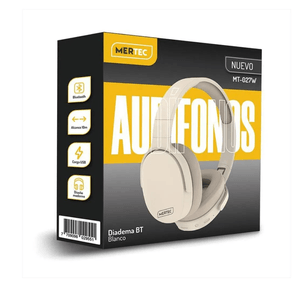Audífonos diadema Bluetooth MT-027W Blanco- Mertec