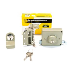 Cerradura sobreponer con cadena izquierda Yale 105 - 50