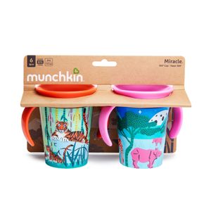 Vaso Entrenador Decorado Miracle 360° X 2 6 Onzas Munchkin