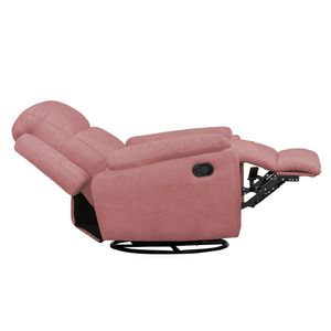 Reclinable Mecedora Giratoria Elite Living Marsella100x90x80 Tela Rosa