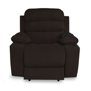 Reclinable Masaje Elite Living 100x95x90 Houston Tela Chocolate