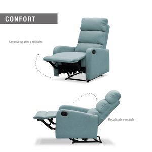 Silla Reclinable Elite Living Pekin 106x73x80 Brum Celeste