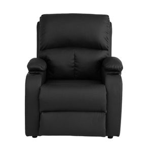 Reclinable Elite Living Push 80x86x96 Amber Sintético Negro