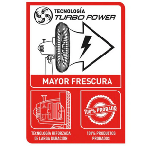 Ventilador Turbo Power Pedestal Negro 18"