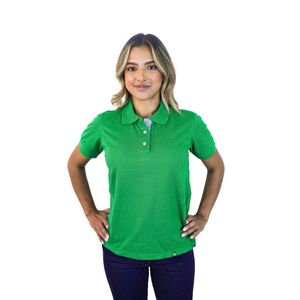 Camiseta tipo polo para mujer verde
